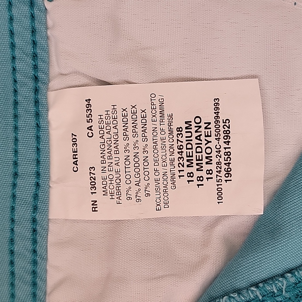 Women's Lee Legendary Carpenter Shorts, Bay Blue, Size 18, NWT - Picture 12 of 13